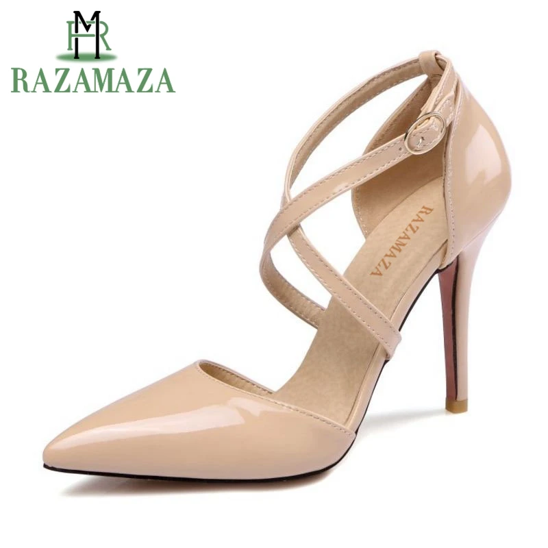 ZALAVOR/Большие размеры 31-47 женская обувь женские босоножки на высоком каблуке туфли