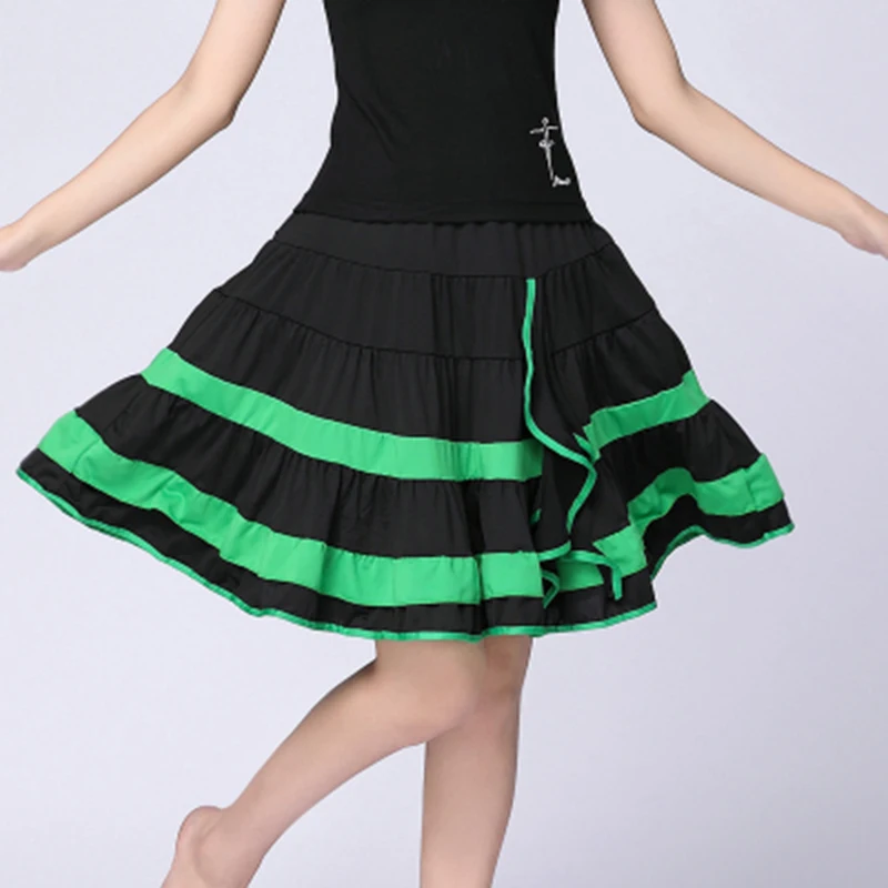 Женская юбка для латинских танцев сальсы танго Румба ча-ча квадратный бальный