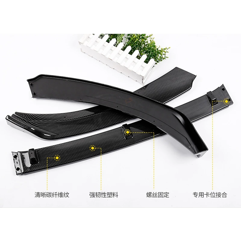 

New 3 Pcs car front bumper lip spoiler splitter diffuser ABS color body kit for Volkswagen Passat CC ARTEON 2019+