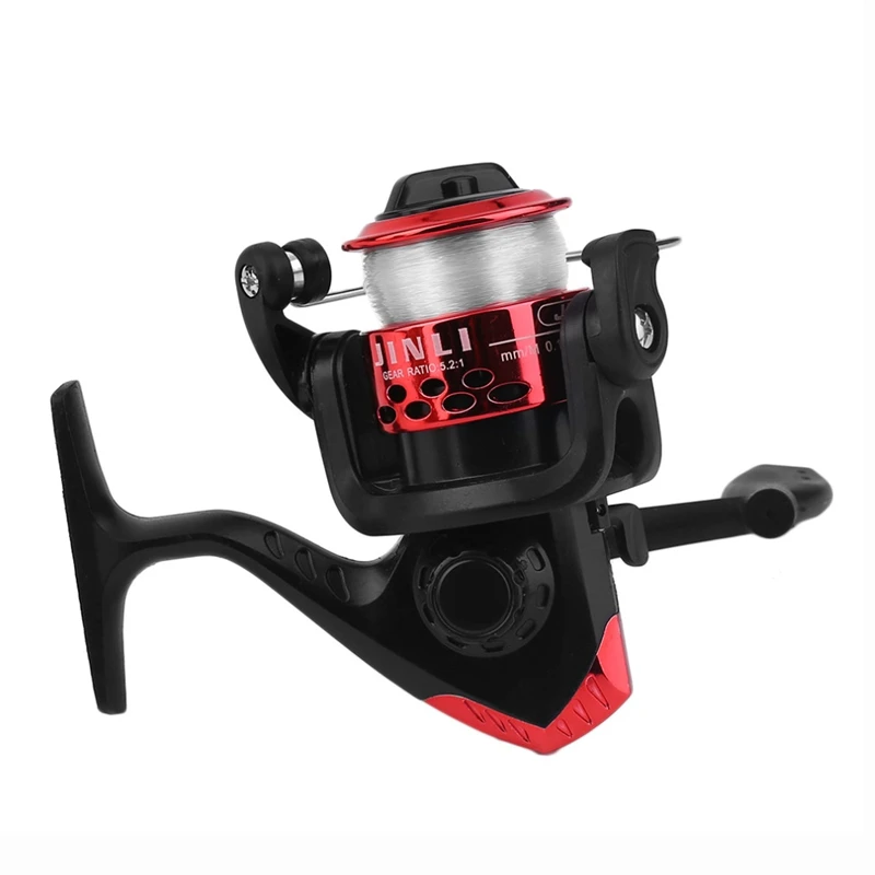 Yumoshi Red Jl200 Electroplating Fishing Reel Gear Ratio 5.1: 1 Spinning With Line Hot New Style | Спорт и развлечения