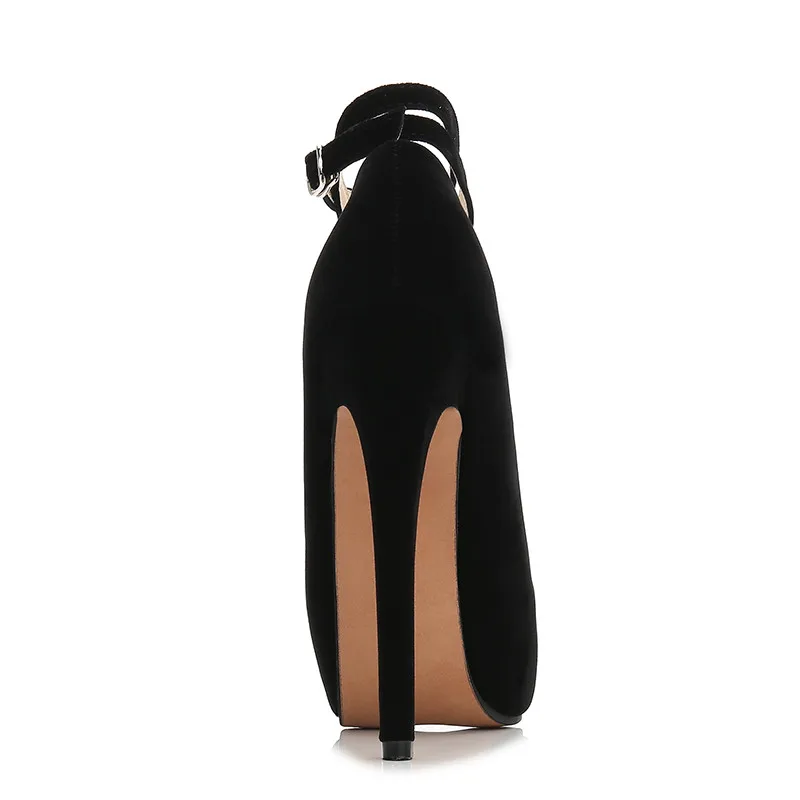 MVP BOY 2018 Plus size 44 woman Rubber Bottom high heels Round toe with Strap Shoe Platforms Pump Suede Classic shop cheap shoe | Обувь