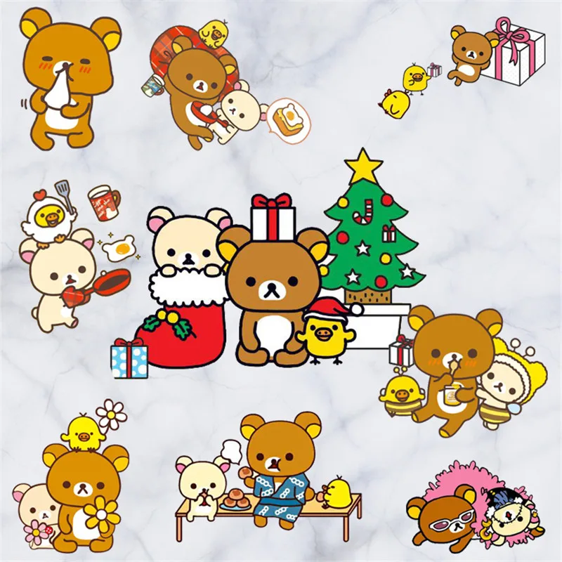 Rilakkuma Расслабленный медведь мультфильм наклейки на стену спальня детская