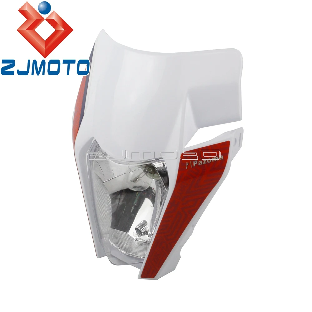 Белый Dirt Pit Bike Enduro Emark наклейка на фары маска фару для KTM XCW XC EXC XCF шесть дней 250 300 350