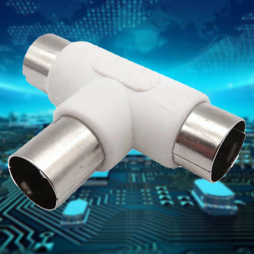 Адаптер разъем 3 Way T Форма коаксиальный сплиттер RF тройной штекер 2 Женский | Лампы