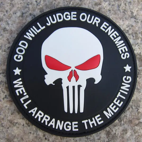 Бог будет судить наших врагов мы организуем групповое печать 6 черепов моральный