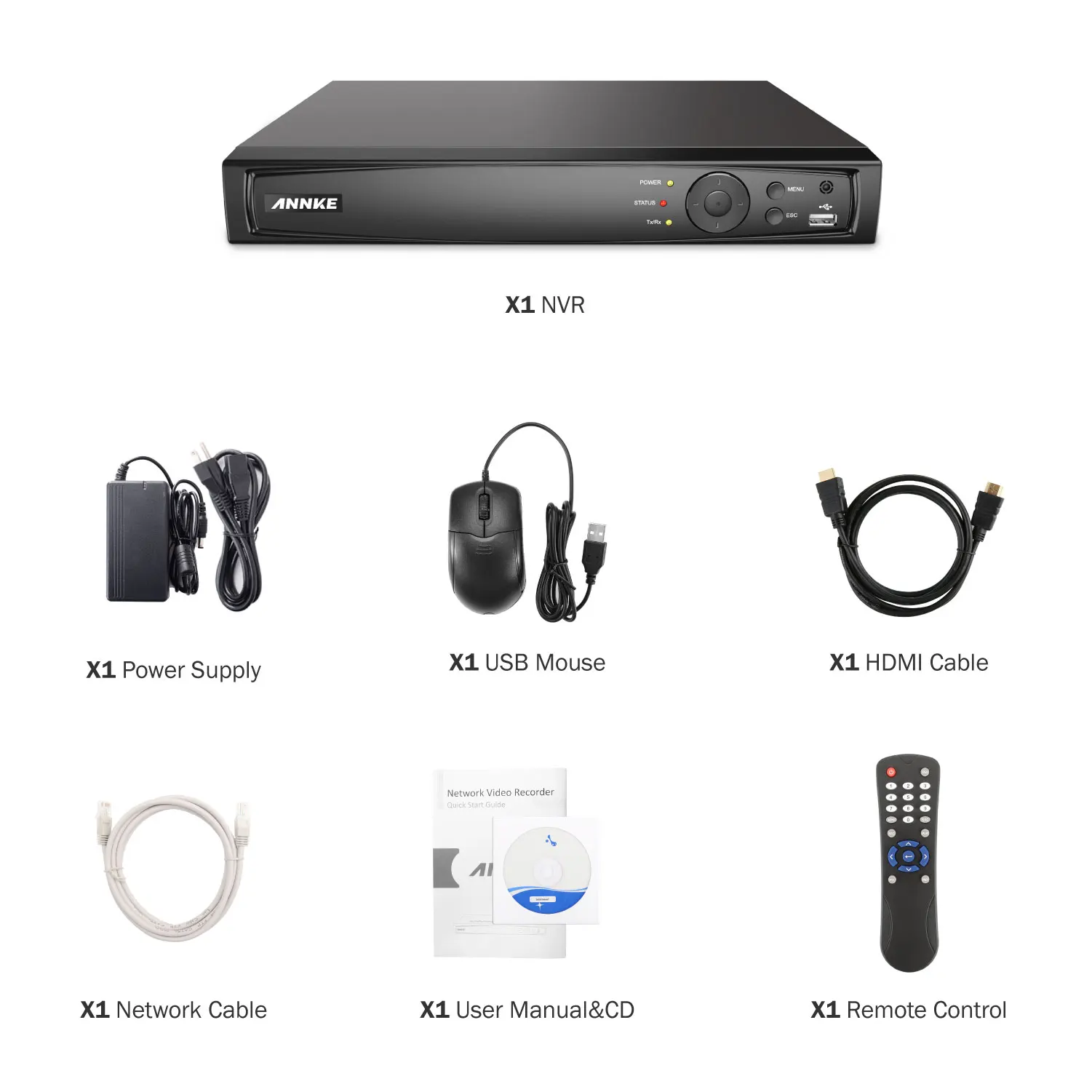 ANNKE 8MP 16CH POE видео рекордер 4K H.265+ NVR для POE 2MP 4MP 5MP 8MP IP POE камера домашнего наблюдения безопасности обнаружения движения