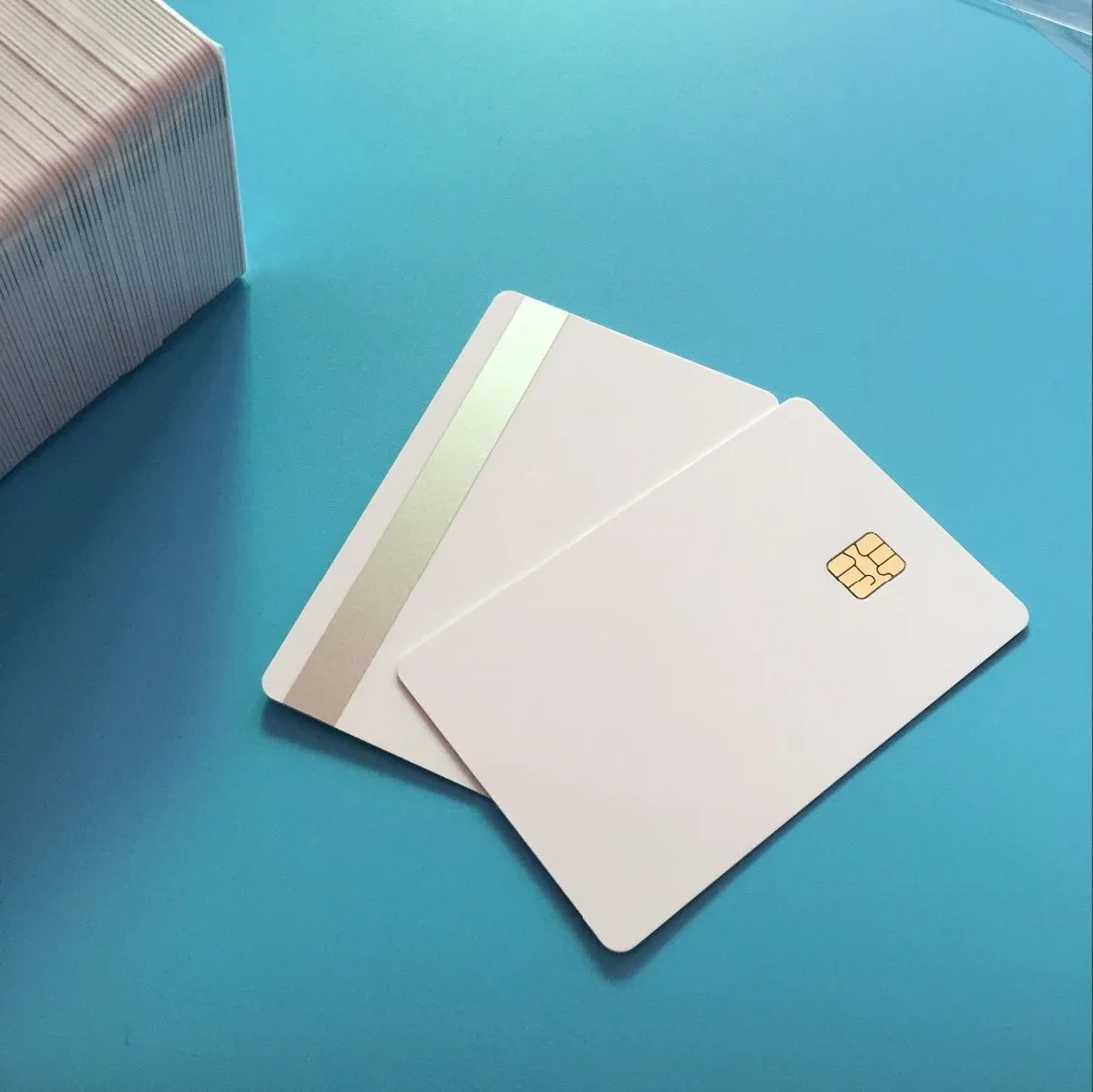 SLE4442 Hi CO Sliver 2Track магнитная полоса Smart Small Chip PVC Composite IC C redit Card 10 шт./упак.|card card|card packcard