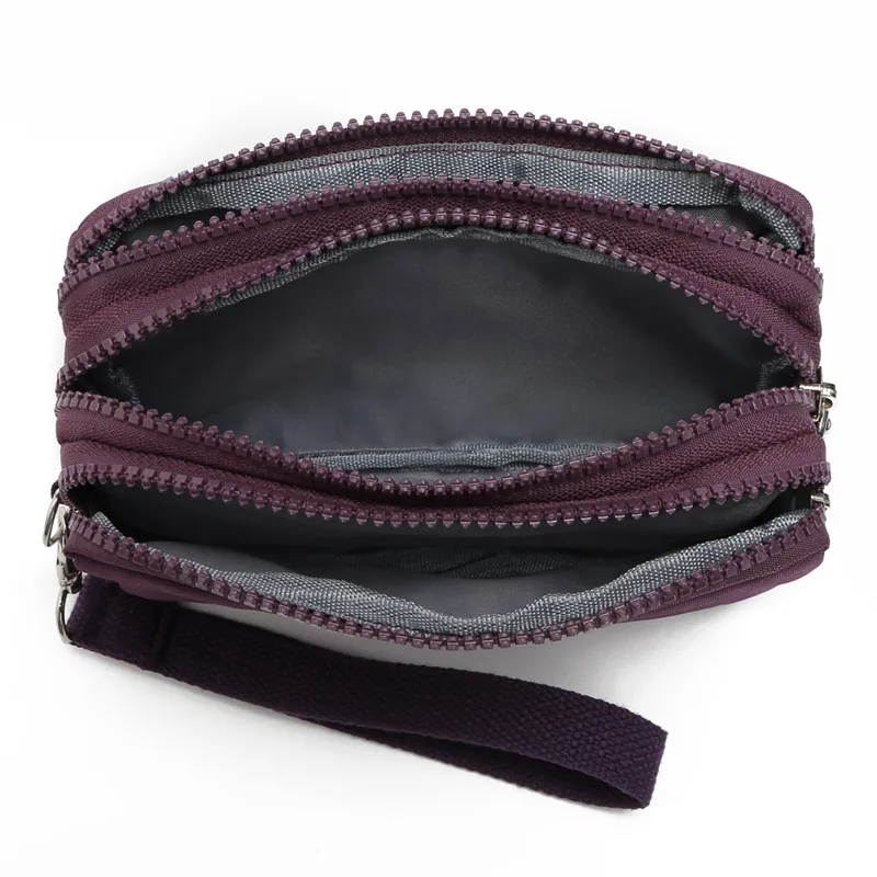 Женский Розовый Нейлоновый кошелек двухслойный карман с отделением для монет на