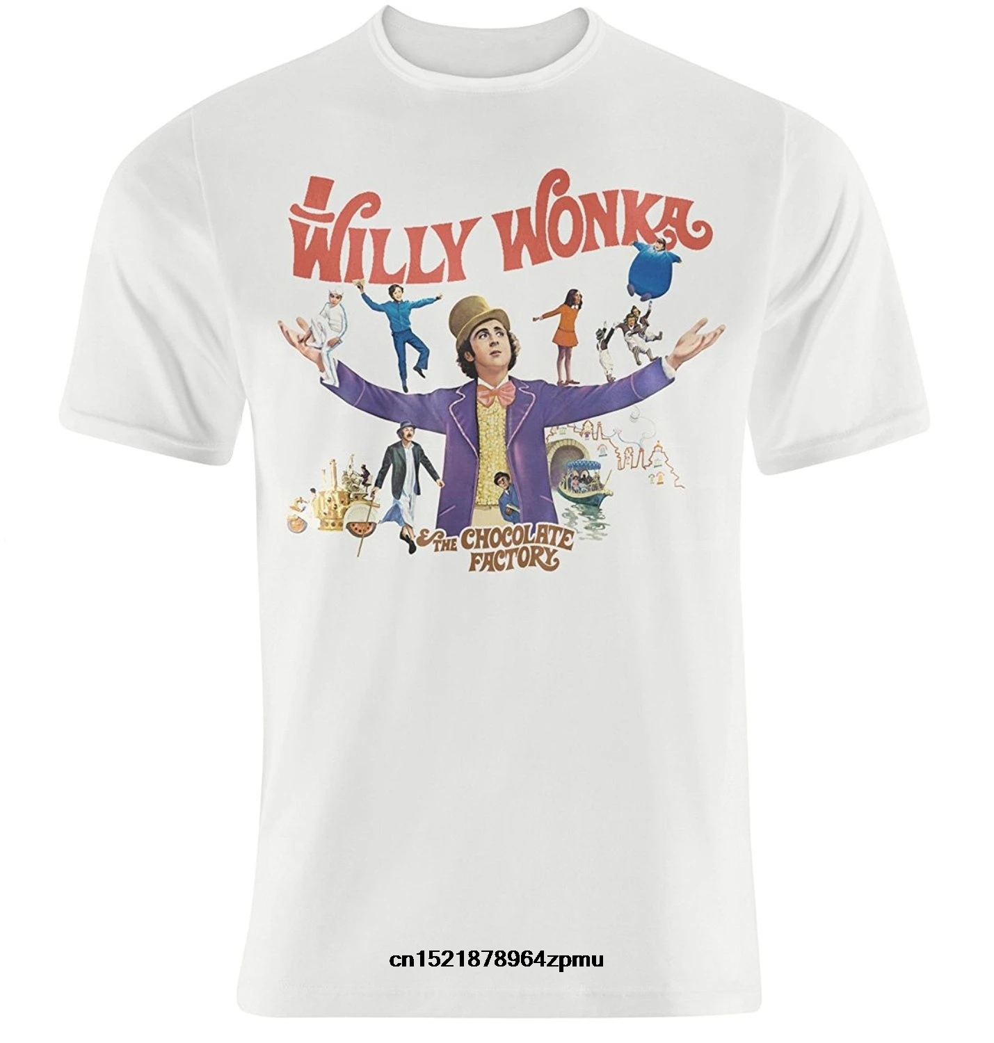 Мужской Бренд GILDAN футболка Классическая Willy Wonka и шоколадная фабрика постер
