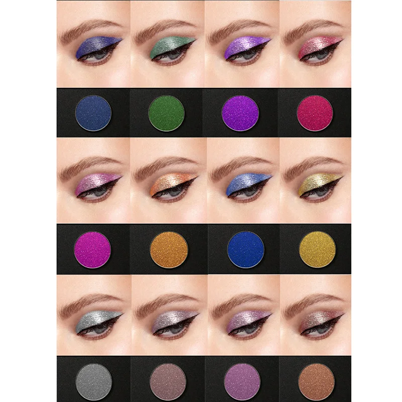 Новые 24 цвета косметический макияж прессованный блеск Тени для век Pallete абсолютно новые Алмазные блестки Foiled тени для век макияж Палитра
