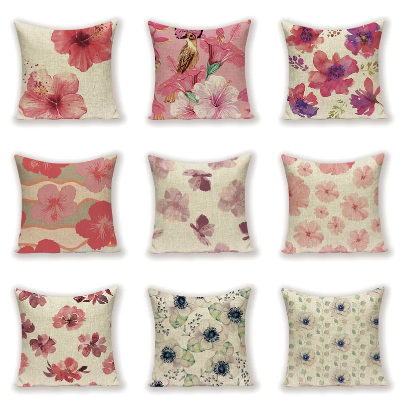 Винтажная декоративная наволочка для подушки с цветочным рисунком наволочки