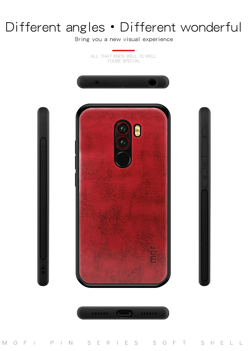 MOFI чехол для Xiaomi Pocophone F1 силиконовый + искусственная кожа Poco в Индии Винтажный