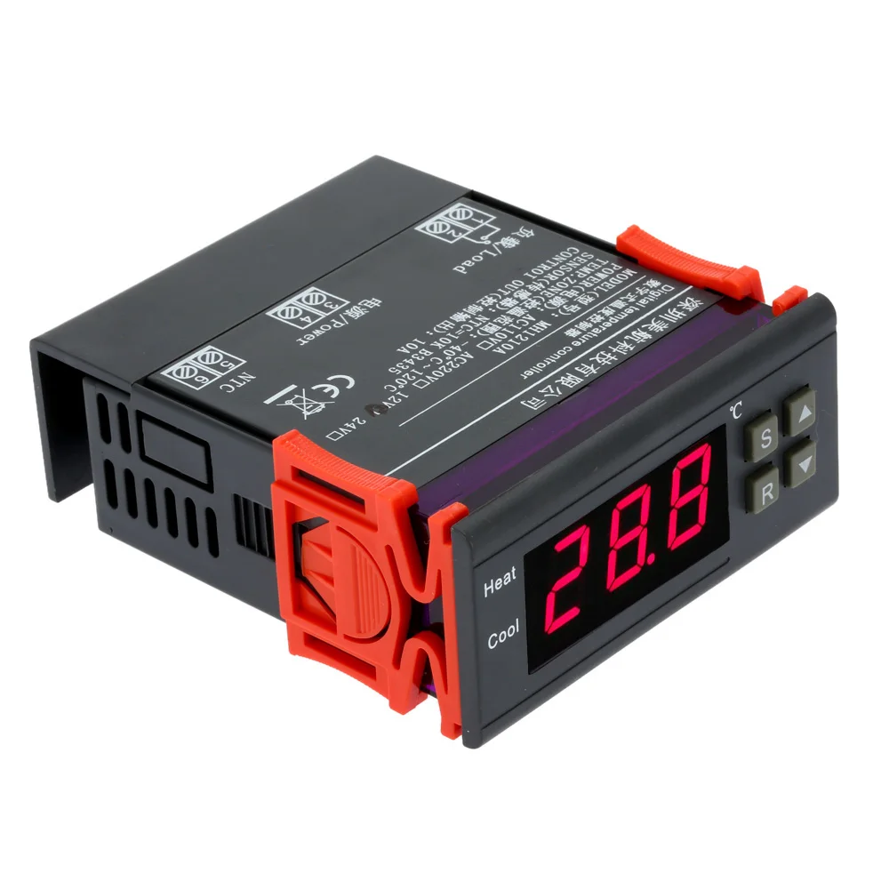 10A 12V Цифровой термометр Температура контроллер терморегулятор мини термостат