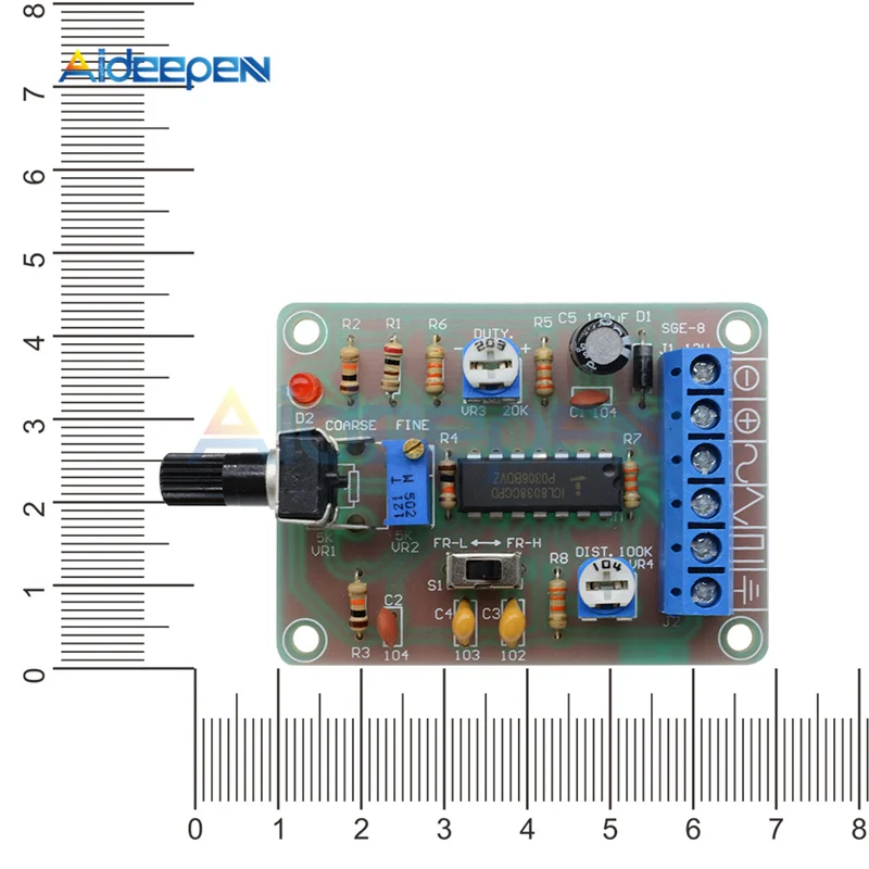 DC 12V ICL8038 Monolithic Function Signal Generator Module Sine Square Triangle Welded | Инструменты