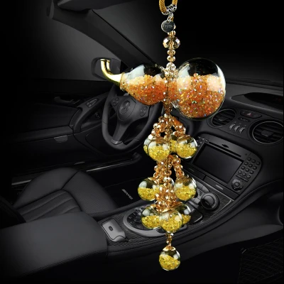 Bling glass Grourd Fillable с яркими стразами автомобильный Декор интерьера настенные вешалки 6 цветов DEC137
