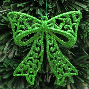 GREEN 1 шт. Рождественская елка украшения поставки размеры 8,5 x9cm Галстуки рождественские украшения в форме сердца порошок Рождественская елка подвесные украшения - Цвет: GREEN