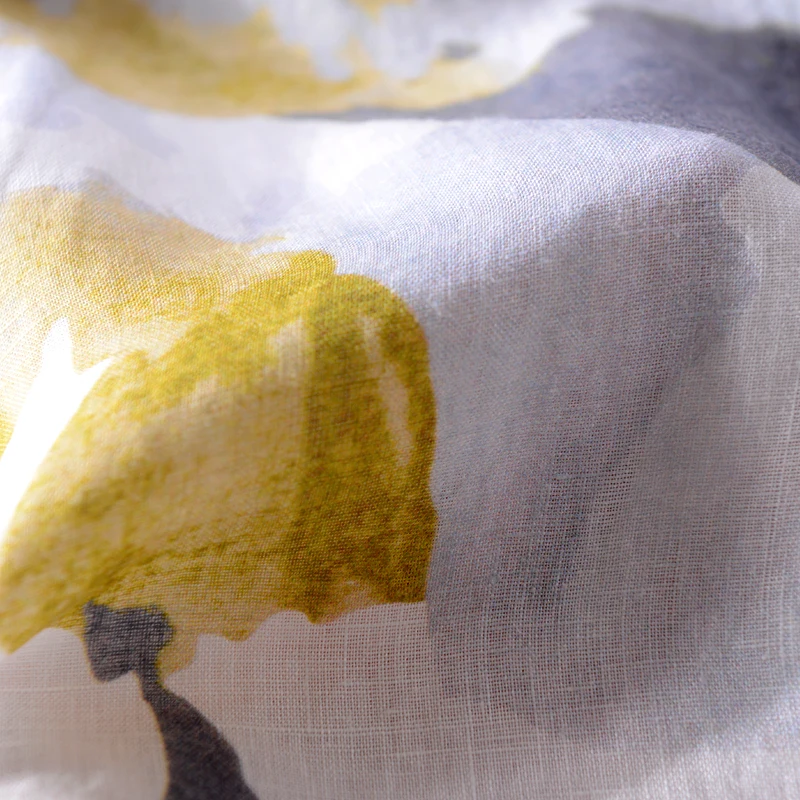 Рубашка мужская с рукавом три четверти Льняная блуза воротником стойкой