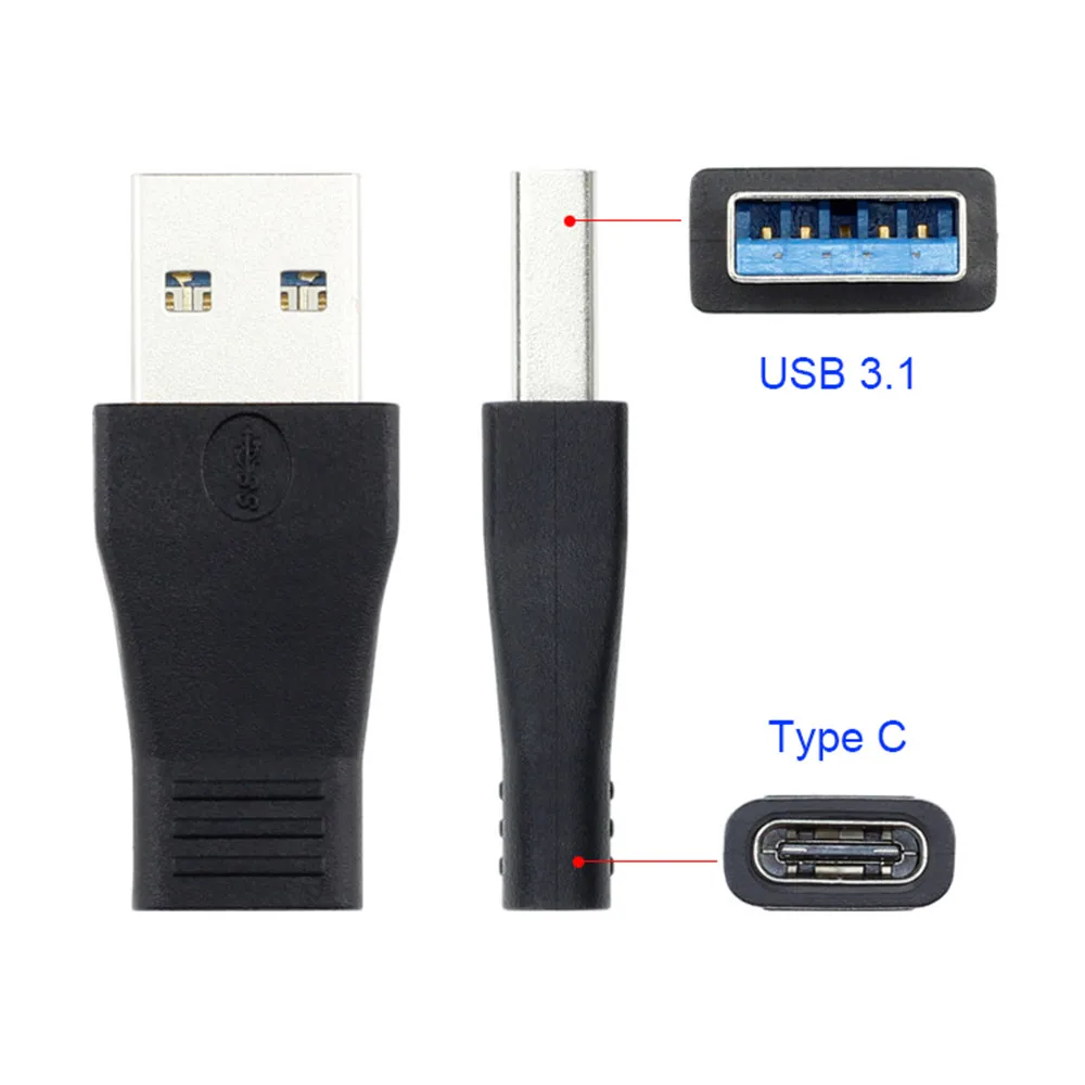 USB к адаптеру type C 3 1 мужчин и женщин типа Кабельные конвертеры зарядки передачи