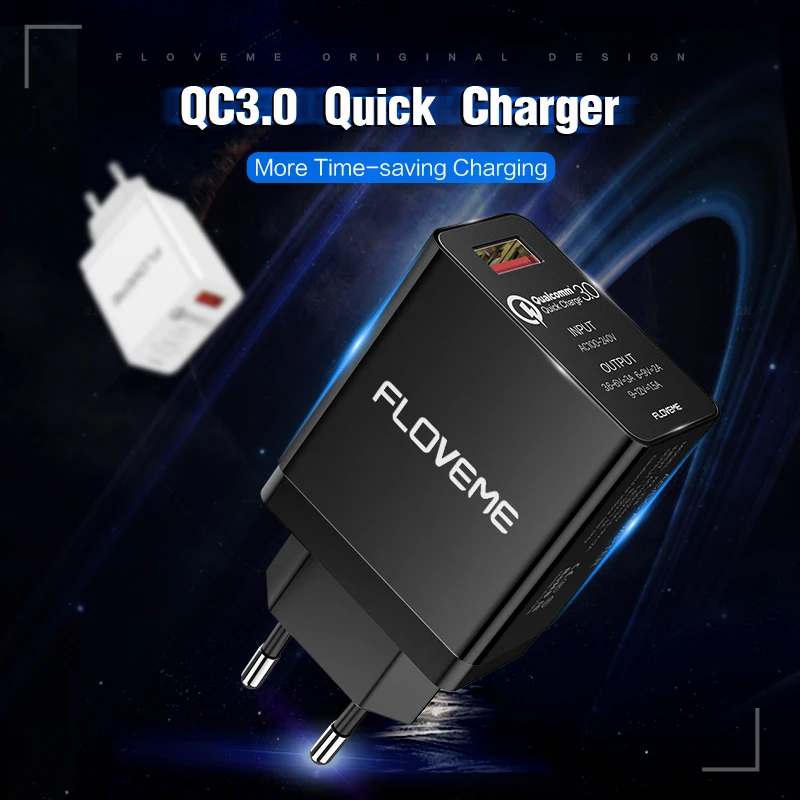 Сетевое зарядное устройство HAWEEL с USB-портами 18 Вт QC 3 0 | Мобильные телефоны и