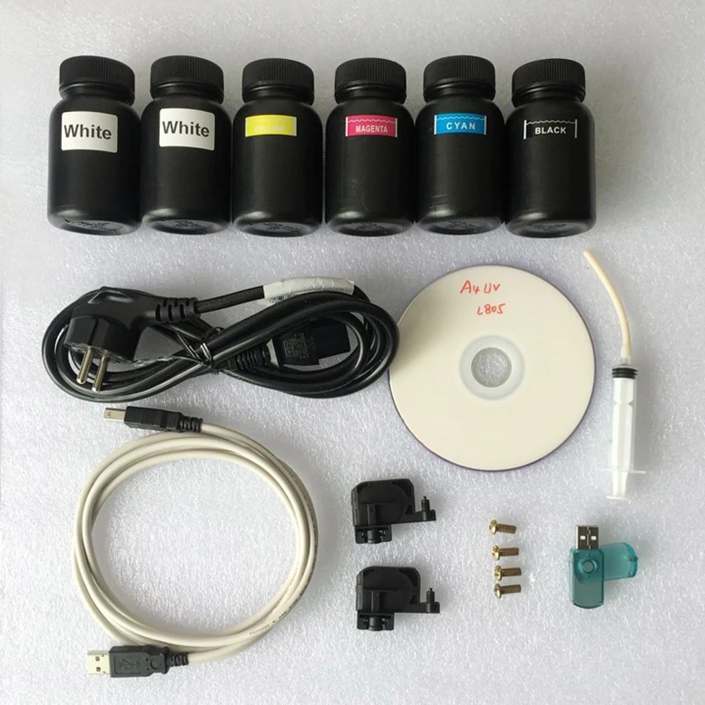 2019 8-color A3 UV flatbed printer machine modified from original R2000 With DX5 Printhead for phone case, metal, stone, acrylic