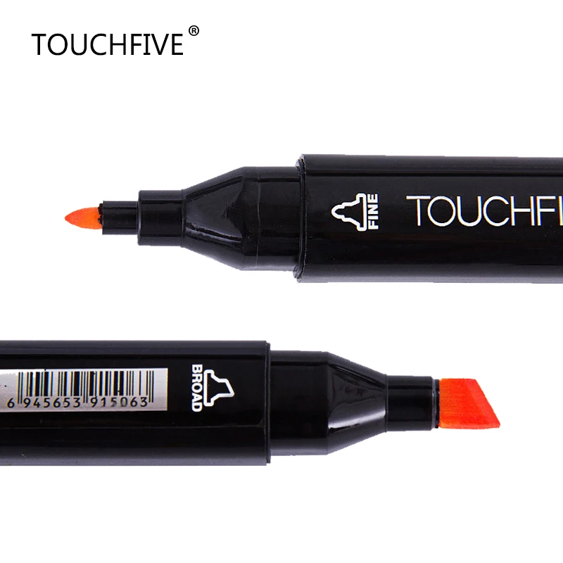 Touchfive 30/40/60/80/168 Цвета ручка маркер комплект Dual Head эскиз маркеры кисточки для