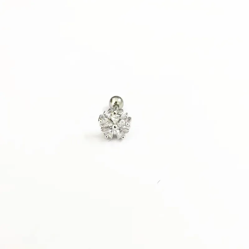 Stainless Steel Zircon Ear Tragus Ring Cartilage Piercing Stud Helix Jewelry | Украшения и аксессуары