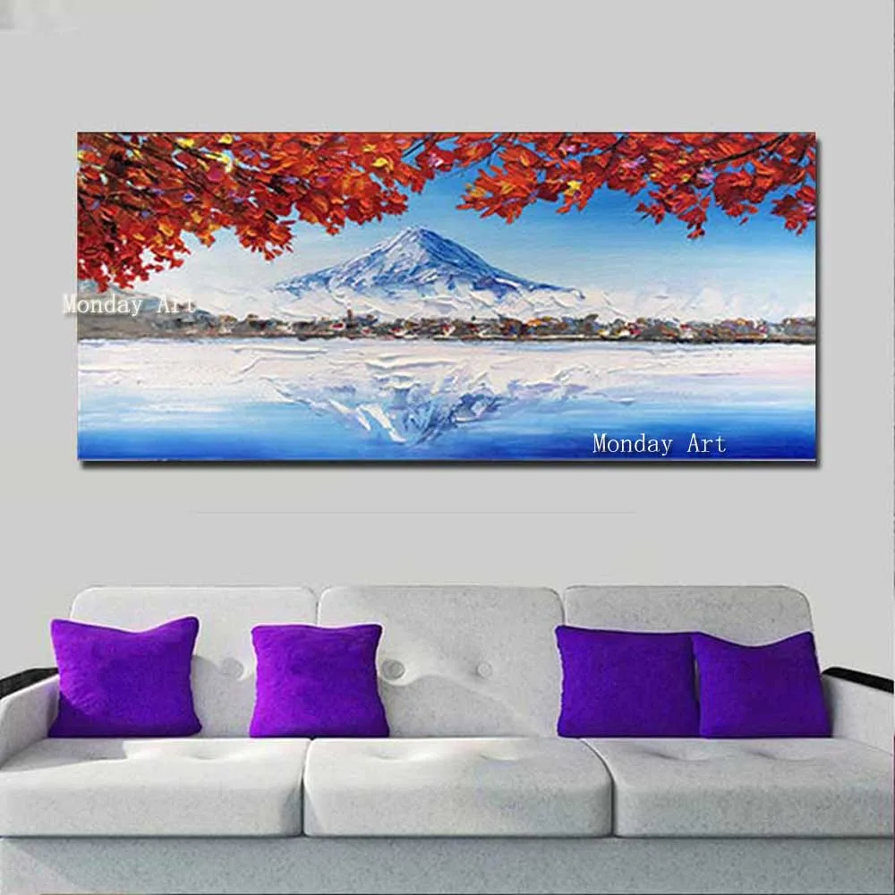 Wedding decoration Handmade Nordic style Canvas oil painting hand painted Landscape Painting Wall Art Home Decoration | Дом и сад
