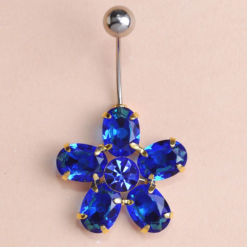 Зеленые циркониевые потенциальные кольца на пупок Сексуальные Ювелирные