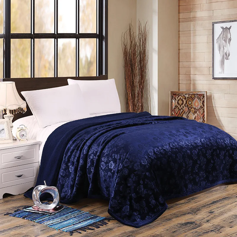 Двухслойное Флисовое одеяло супер мягкое цветочное печатное Клетчатое s для