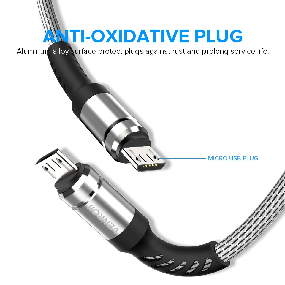 Venroii 1 м Micro USB кабель синхронизации данных телефон зарядное устройство шнур для samsung S7 J5 huawei Honor 8X 9i Xiaomi Redmi Note 4 5 зарядный провод