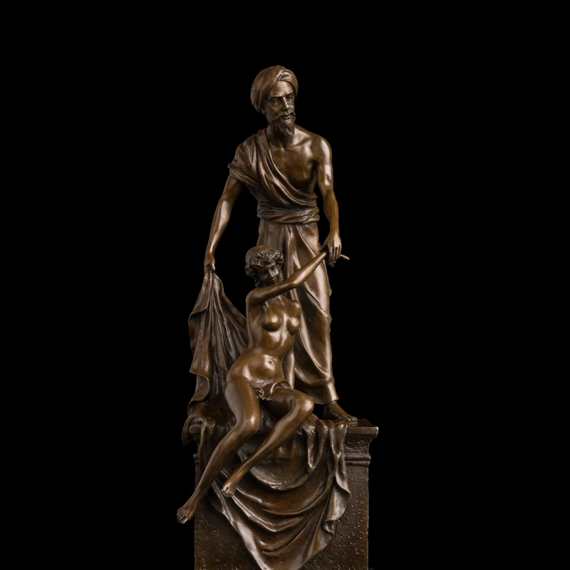 Classical Bronze statues High-grade handicraft man and nude woman Sculpture for Villa hotel decoration Decor | Дом и сад