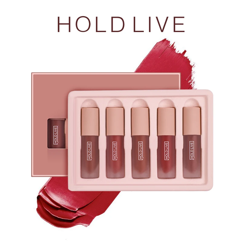 HOLD LIVE 5 шт./компл. Матовая жидкая помада для девочек подарок водоотталкивающий