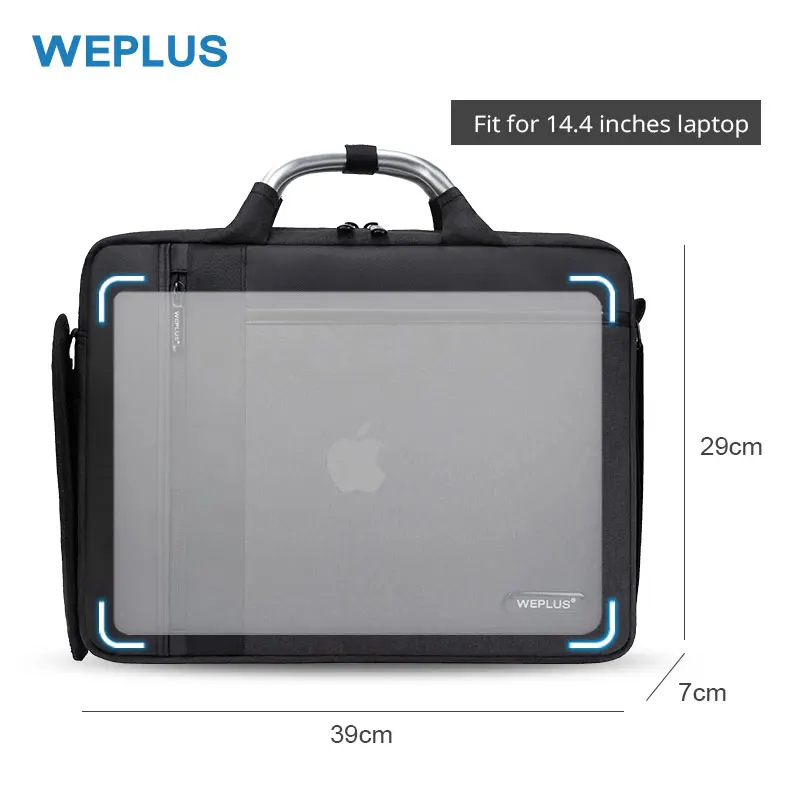 WEPLUS 14 4 дюйма Портфель Сумка для ноутбука с ручкой из сплава мужчин