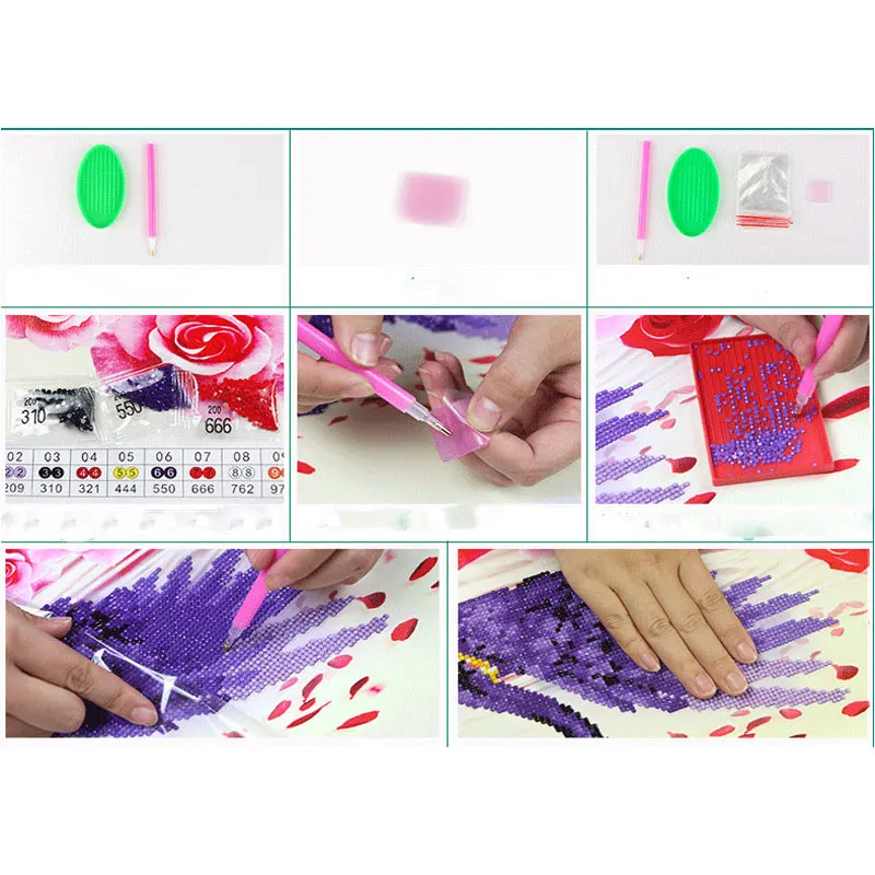 Новый 5D DIY алмаз живописи цветок Животные кристаллами и круглым Вышивка с собака