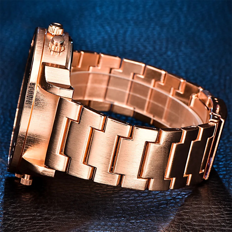 XINEW негабаритных часы для мужчин Dual Time Роскошные с большим лицом кварцевые часы брендовые оригинальные наручные часы Relogio Masculino Ouro Luxo Marca