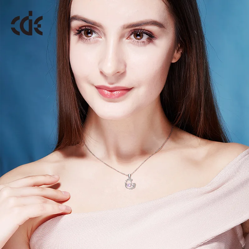 Cdyle блестящее ожерелье с цыпленком Женские Подвески из стерлингового серебра 925