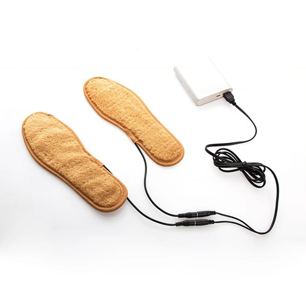 Новое поступление, меховые стельки, зимние, унисекс, с зарядкой от USB, с электрическим подогревом, сохраняющие тепло, обувь для ног, плюшевые стельки, большой размер