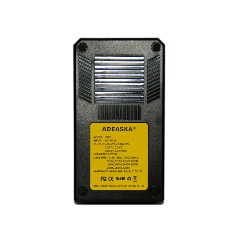 Adeaska sq2 цифровой 18650 26650 18350 10440 18500 Зарядное устройство ЖК дисплей Дисплей Батарея
