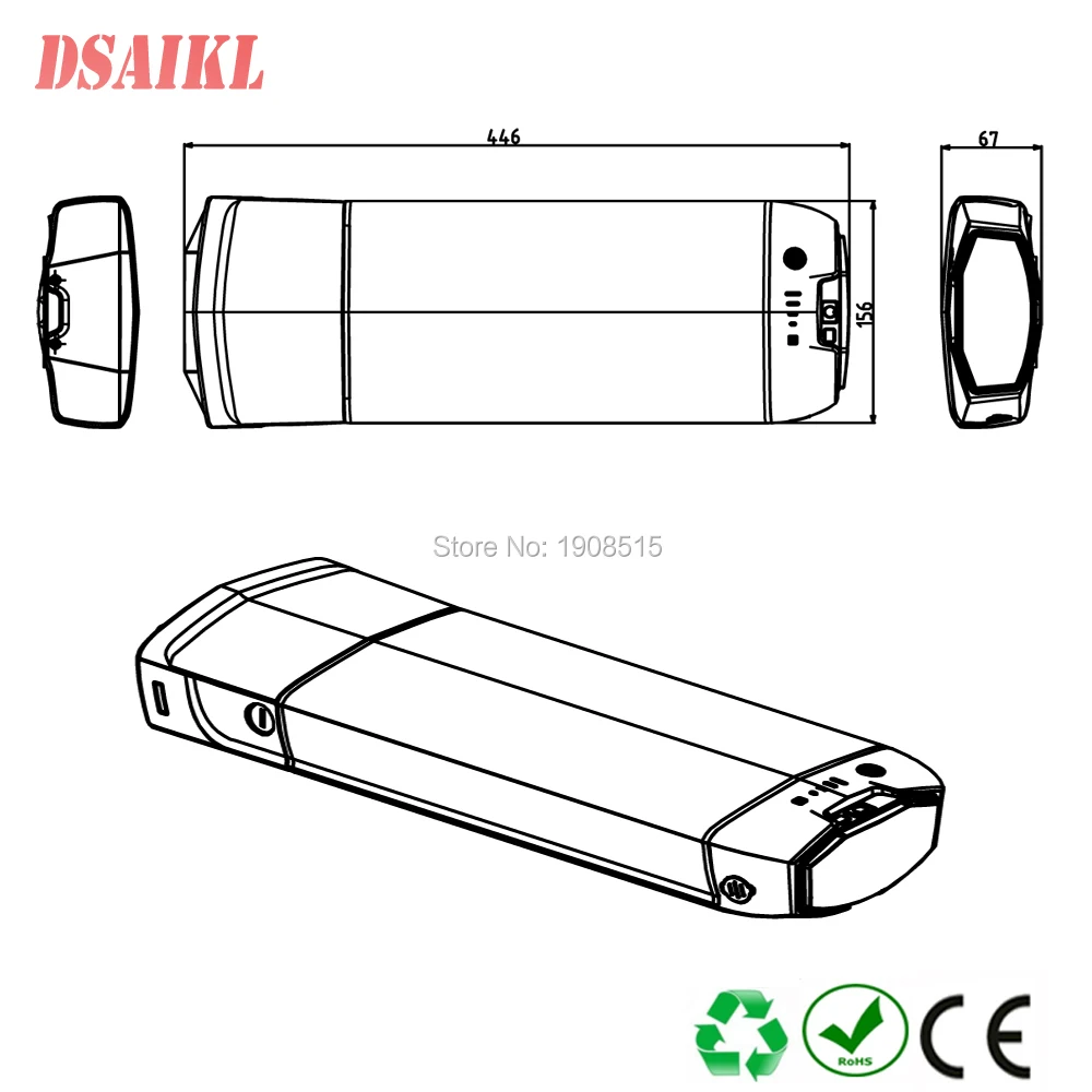 250W Задняя часть электровелосипеда стойка аккумуляторной батареи 24V 12Ah 14Ah 15Ah 17Ah 20Ah с Электрический велосипед багажная сетка