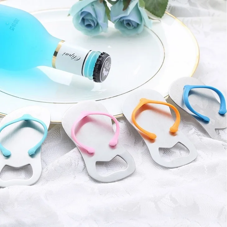 

100pcs Amazing Wedding Party Favor Gift Household Supply Flip Flop Bottle Openers Slippers Design Beer Bottle Opener wen4584