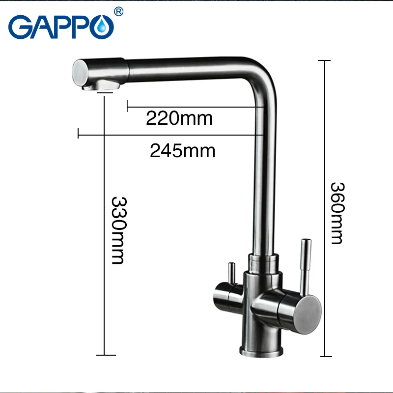 GAPPO смеситель для кухонной раковины с фильтром питьевой воды|Смесители кухни| |