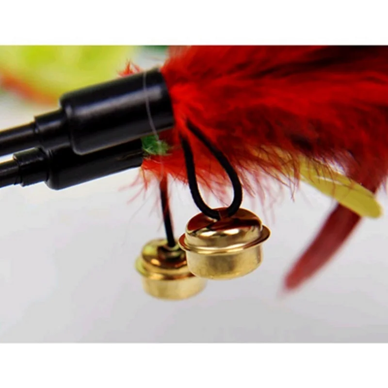 Fun Kitten Hand Created Toy Cat Feather Bell Wand Teaser Rod Bead Ball | Дом и сад