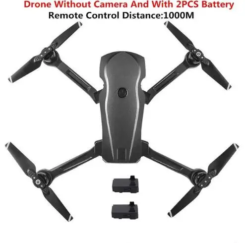 no carema 2battery Складной Дрон с gps отслеживанием, объемный, 1000 м, 20 минут, бесщеточный, с жестом, Аэрофотосъемка, 1080 P, HD камера, Wi-Fi, FPV, RC, Квадрокоптер - Цвет: no carema 2battery