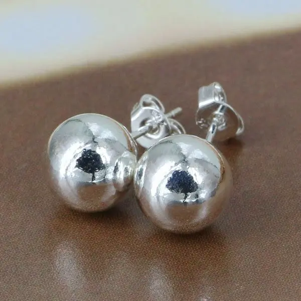 E074 оптовая продажа посеребренные серьги серебряные модные ювелирные изделия 10