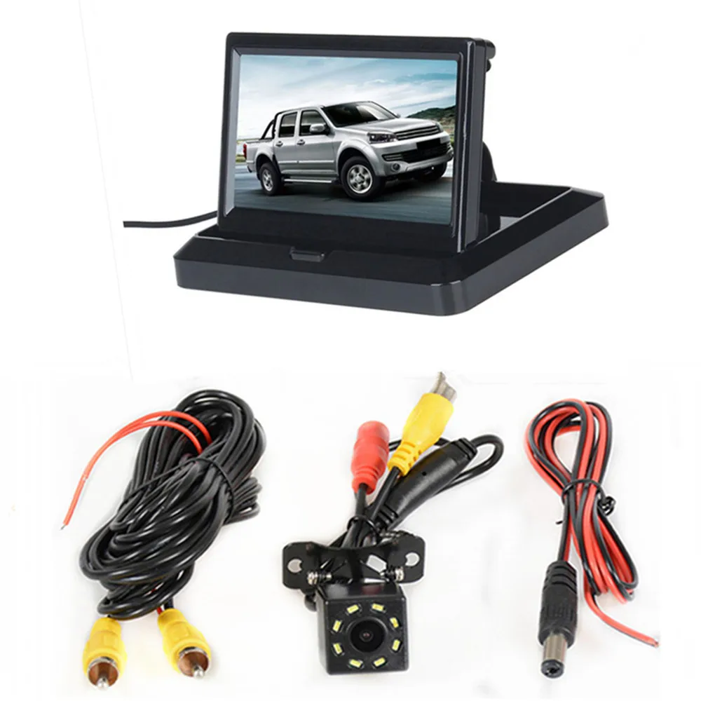 Monitor02 wired cam2 Автомобильный монитор 5 дюймов TFT lcd цветной экран обратная помощь при парковке с 2 AV входом, камера заднего вида опционально - Цвет: Monitor02 wired cam2