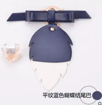 Bow Tail Blue Angelatarch офисный женский колокольчик бант лисий хвост Япония Горячая PU бант орнамент заклепки пуля Кроссбоди рюкзак сумка часть аксессуары - Цвет: Bow Tail Blue
