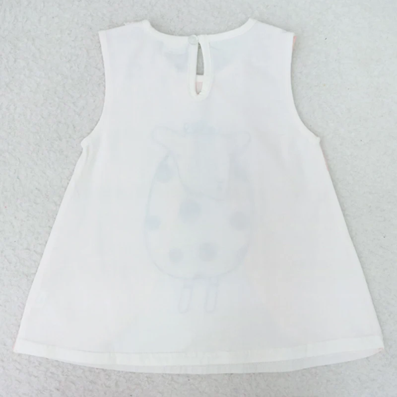 Детская блузка из 100% хлопка с круглым вырезом и кружевом | одежда обувь