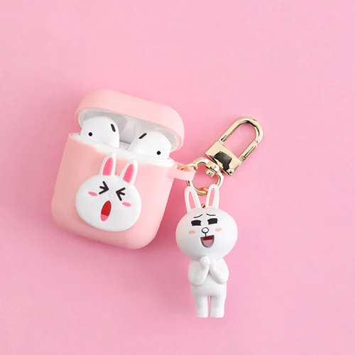 H Милый мультяшный декоративный силиконовый чехол для Apple Airpods, чехол, аксессуары, защитная крышка, Bluetooth, чехол для наушников, коробка для ключей - Цвет: H
