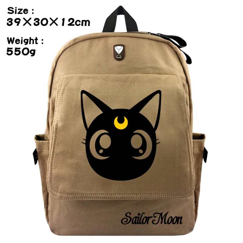 

Anime Sailor Moon Backpack High Quality Canvas Travel Bag Cosplay Gift Bag