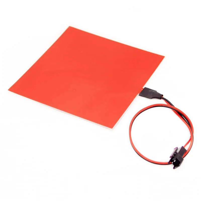 Red Светодиодная панель 10x10 см EL подсветка, EL панель+(7 цветов)+ 12 В инвертор смешанный заказ - Испускаемый цвет: Red